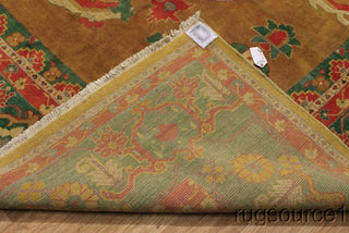 Heriz Geometric Handmade Persian Design Oriental Area Rug, Yellow, 17'9"x12'11"