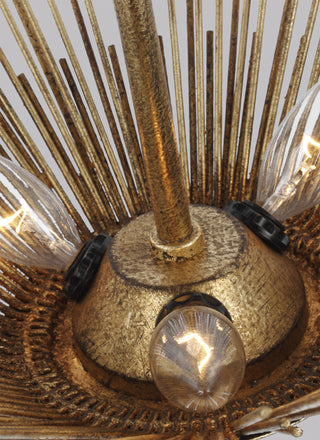 3-Light Flush Mount, Antique Gild