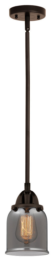 Small Bell Mini Pendant, Oil Rubbed Bronze, Plated Smoke, Plated Smoke