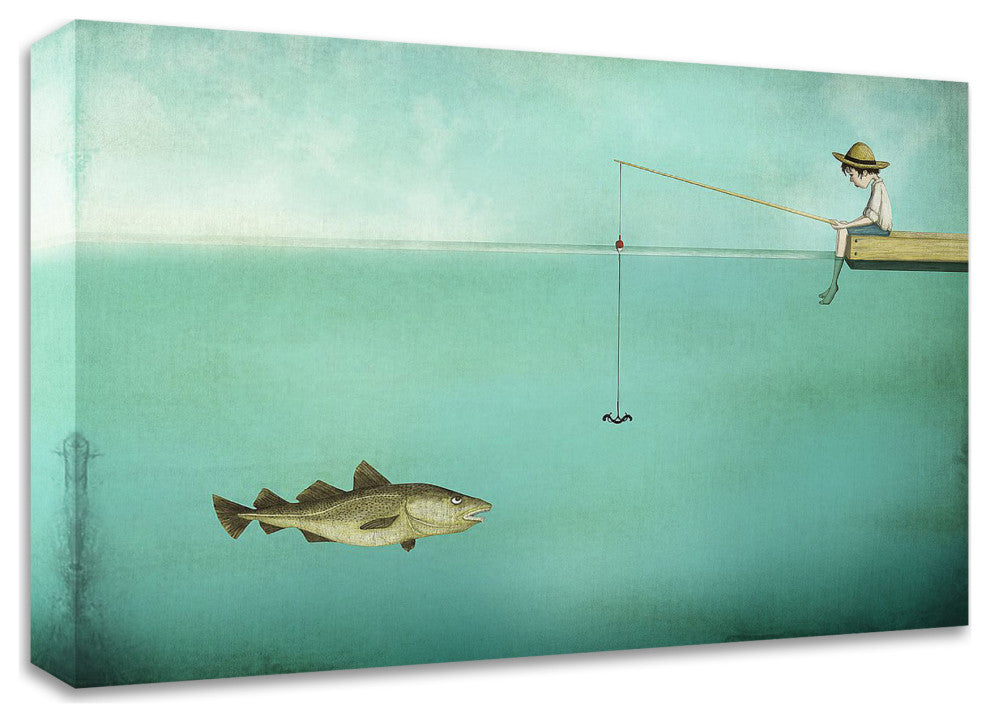 "Fish" by Maja Lindberg, Print on Canvas, 17"x12"