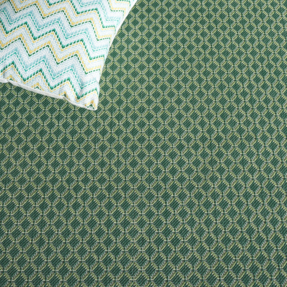 Safavieh Terrace Collection TER804 Rug, Dark Green/Light Green, 6'7" Round