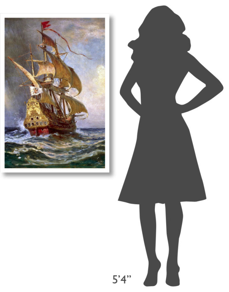 "Knight of The Double Cross - Detail" Print by Jean Leon Gerome Ferris, 26"x38"