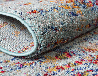 Rug Unique Loom Vita Light Blue Round 8' 0 x 8' 0