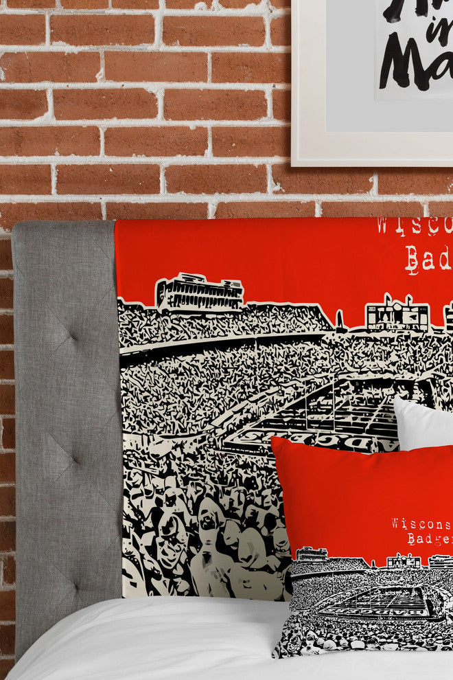 Deny Designs Bird Ave Wisconsin Badgers Red Tapestry