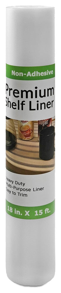 Clevr Premium 18"x15' Non-Adhesive Shelf Liner, Clear