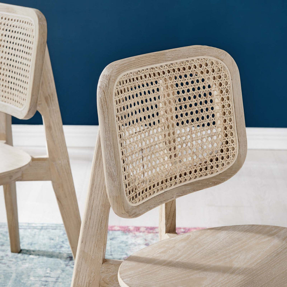 Side Dining Chair, Set of 2, Gray, Wood, Modern, Cafe Bistro Hospitality
