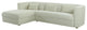 Callie Velvet Sectional, Cream, Laf