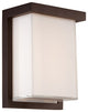 LED Wall Sconce, Bronze With White