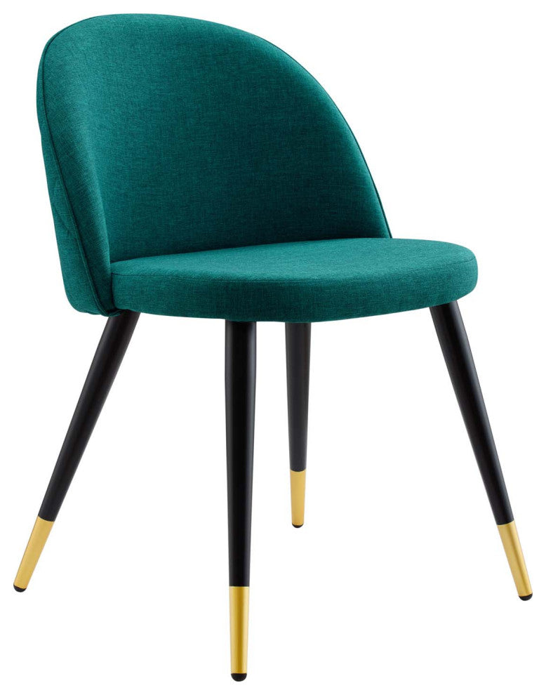 Cordial Upholstered Fabric Dining Chairs - Set of 2-Teal