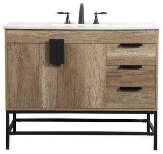 Home Living 22" Modern Natural Oak-Light Bathroom Vanity