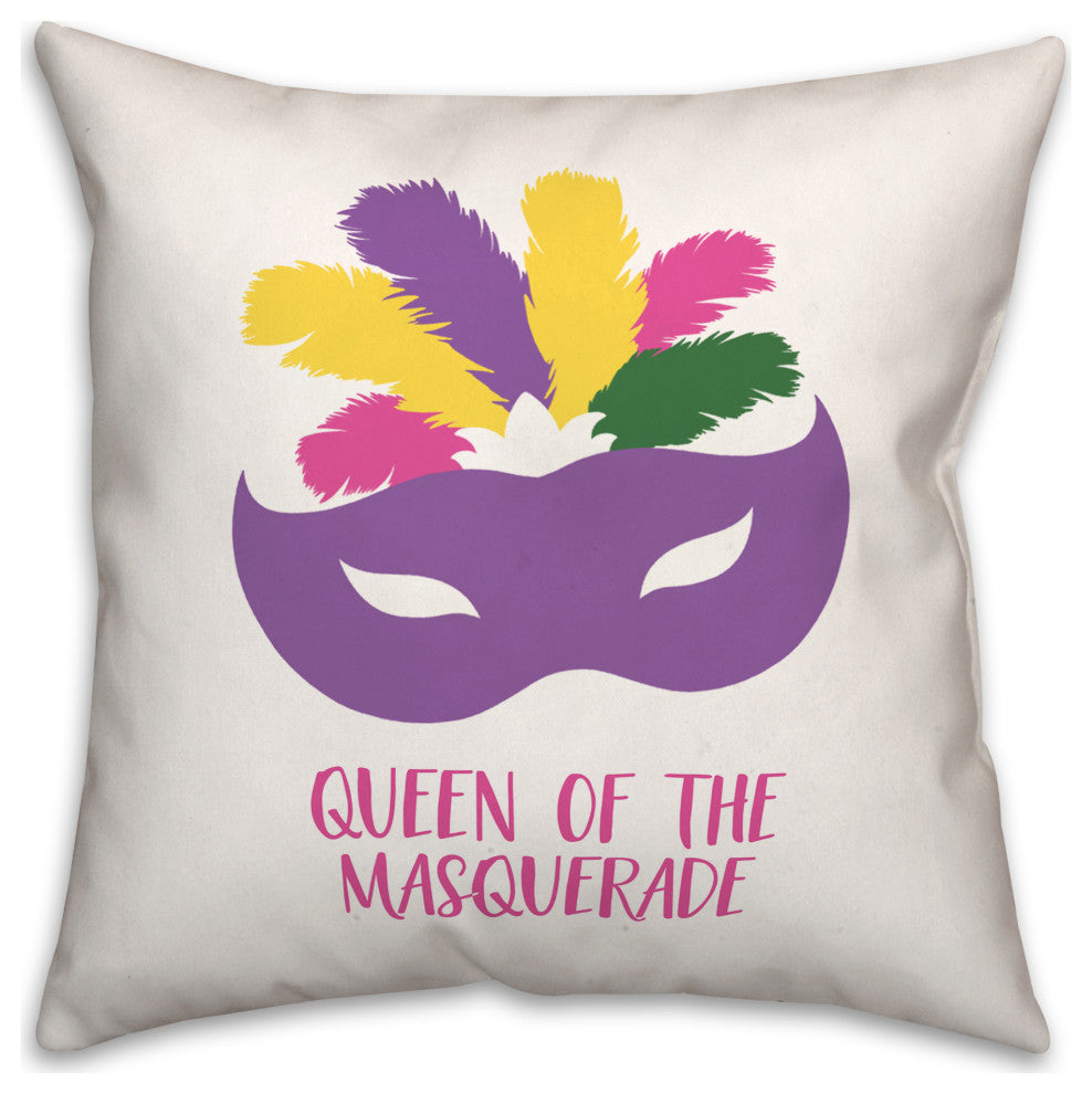 King and Queen of Mardi Gras 18x18 Spun Poly Pillow