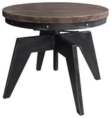 Dayton Industrial Coffee Table in Industrial Gray and Pine Wood Top