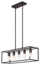 CHLOE Lighting CH6D801RB33-DP5 IRONCLAD Industrial 5 Light Oil Rubbed Pendant