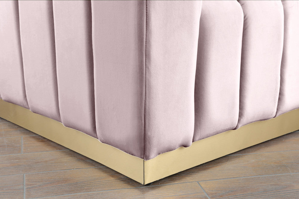 Marlon Velvet Upholstered Chair, Pink