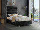 Zuma Velvet Upholstered Bed, Black, Twin