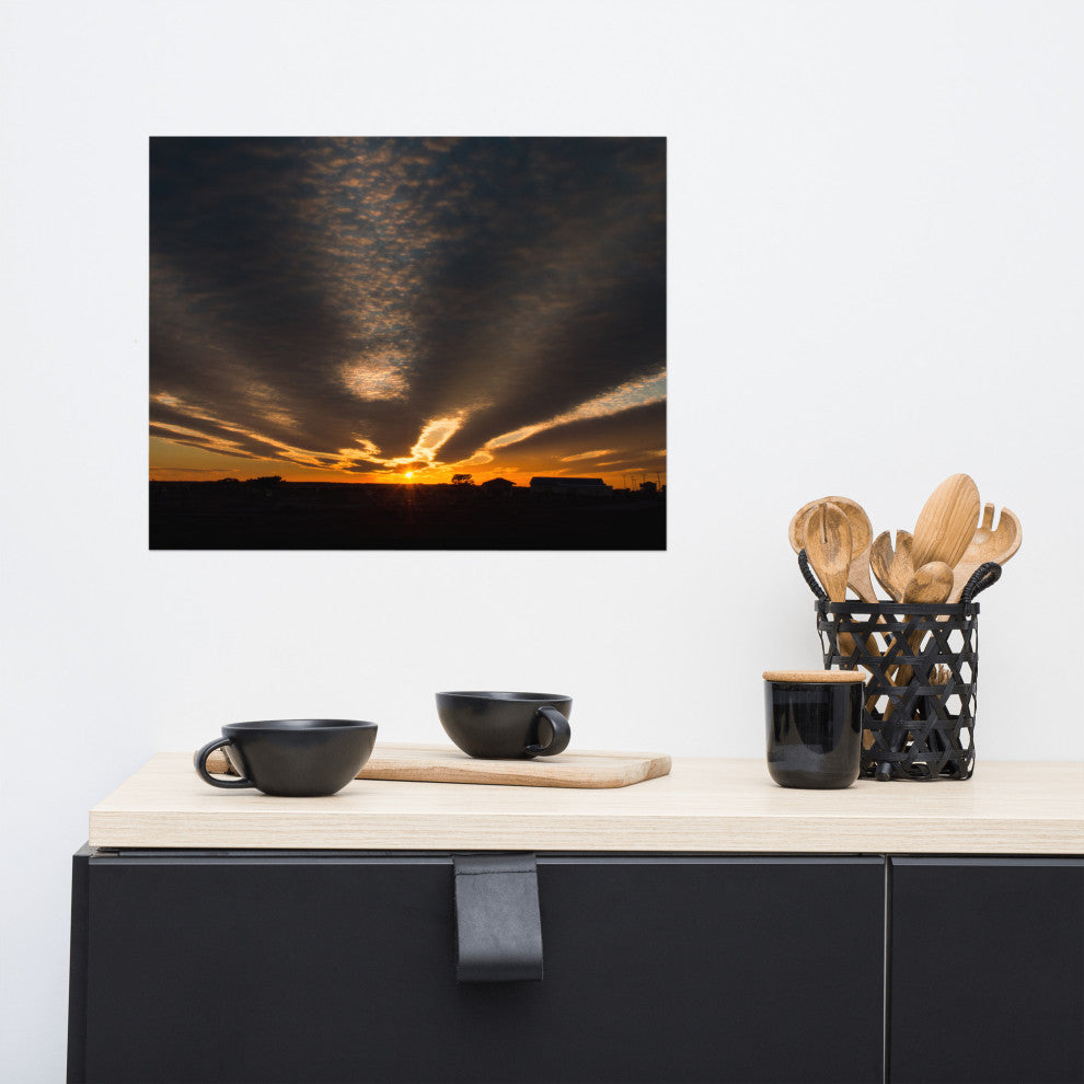 Sunset Indian River Inlet Landscape Photo Unframed Wall Art Print, 16" X 20"