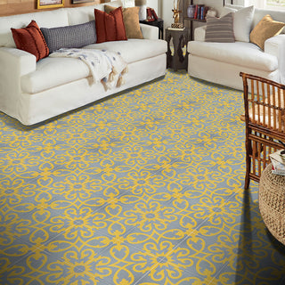Agadir Handmade Cement Tile, Gold/Gray, Sample