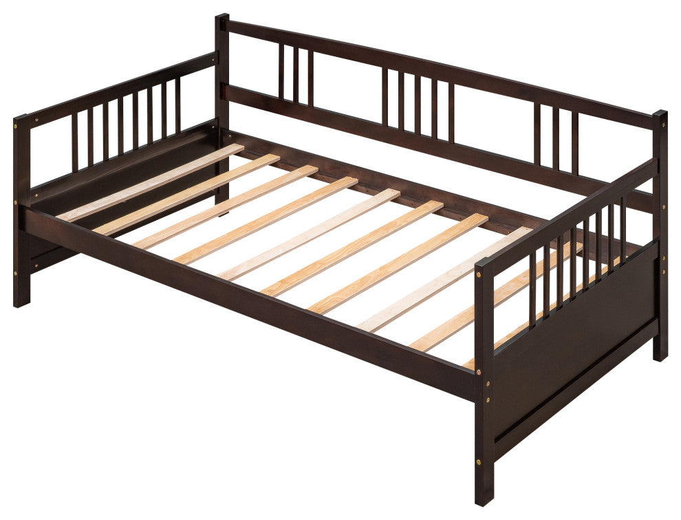 Gewnee Solid Wood Twin Size Daybed in Espresso