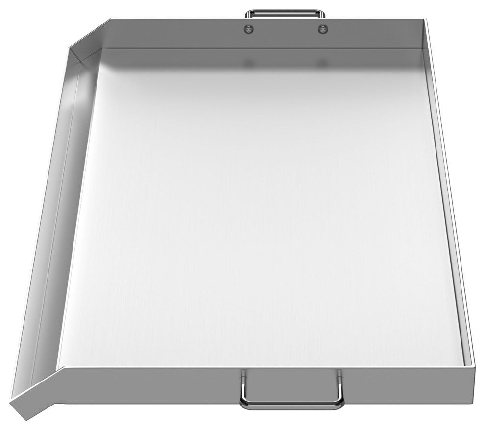 VEVOR 32" x 17" Stainless Steel Griddle Flat Top Grill Triple Griddle Cookware