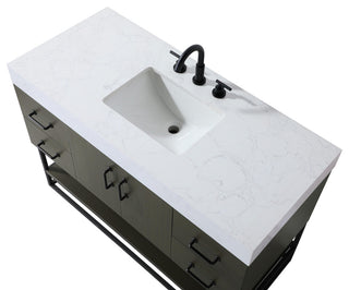 Home Living 48" Single Bathroom Vanity, Mocha Brown