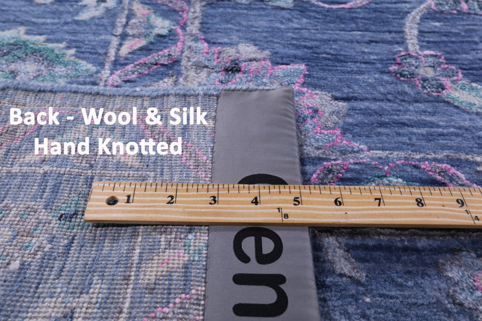 9' 11" X 15' 9" Persian Hand Knotted Wool and Silk Rug Q11887