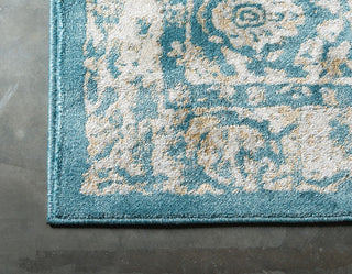 Traditional Alesund 10'x13' Rectangle Aqua Area Rug