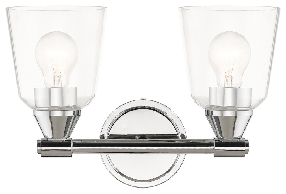 Catania 2-Light Polished Chrome Vanity Sconce