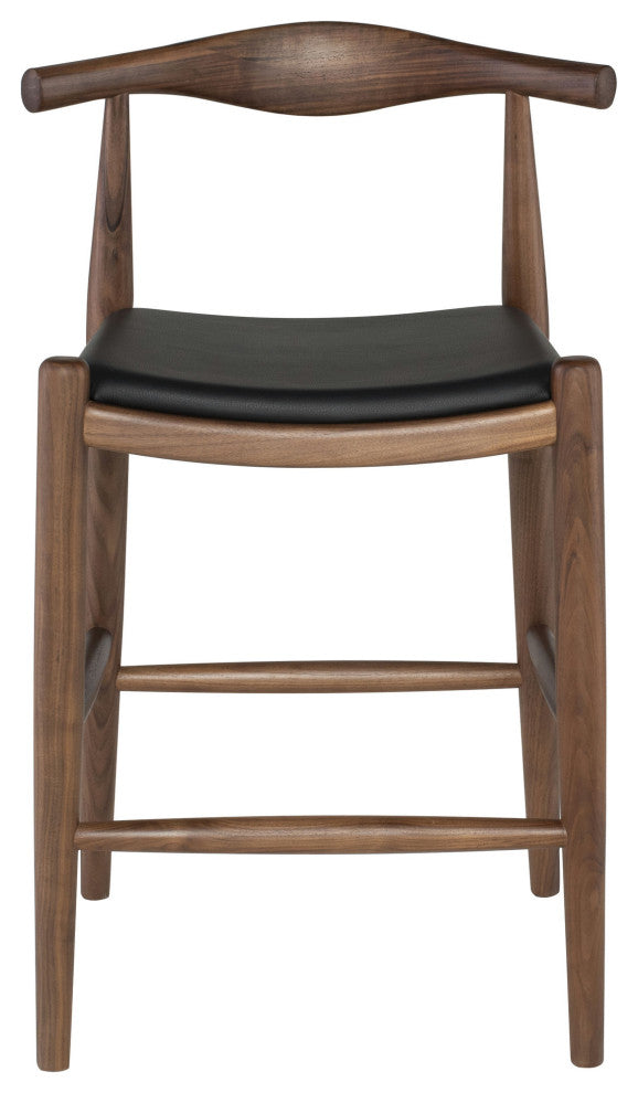 Maja Counter Stool, Walnut/Black