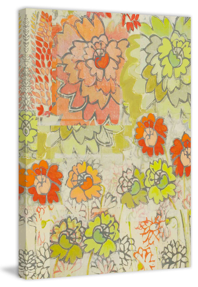 "Big Orange III" Painting Print on Wrapped Canvas