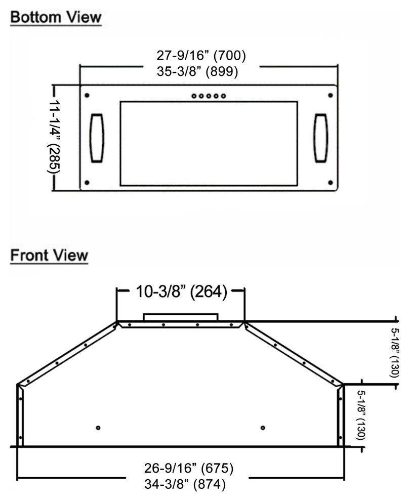 KOBE 30" 750 CFM Insert Range Hood, Stainless Steel With Airflow Efficiency, 30"
