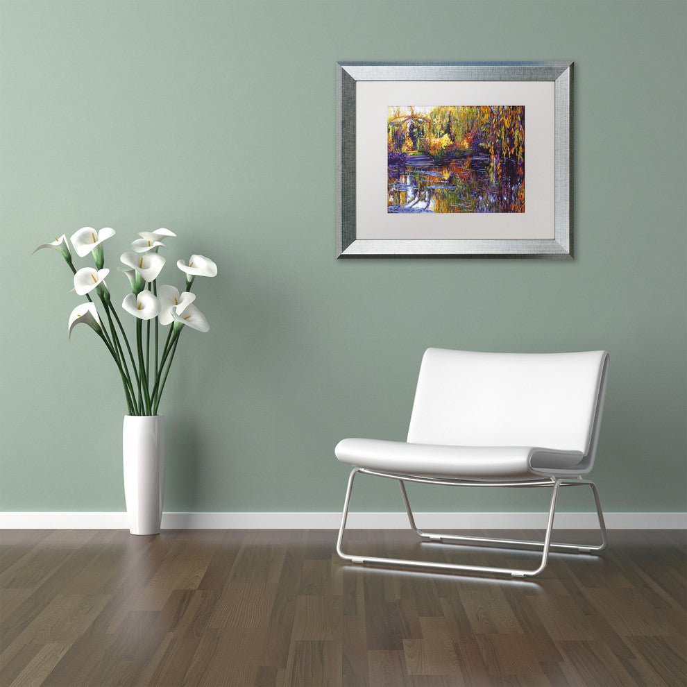 David Lloyd Glover 'Tapestry Reflection' Art, Silver Frame, 16"x20", White Matte