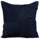 Gray Decorative Pillow Covers 22"x22" Silk, Charcoal Black Ripples