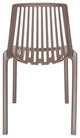 LeisureMod Acken Mid-Century Modern Plastic Dining Chair, Taupe