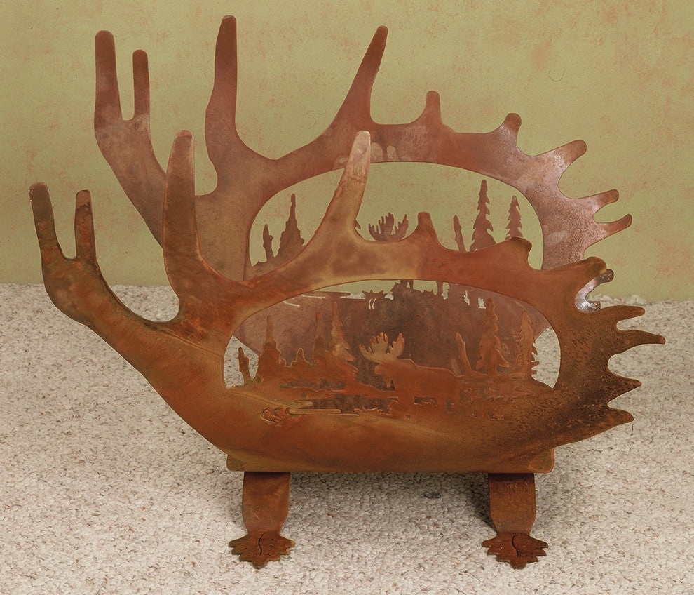 24W Moose Antler Log Holder