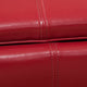 GDF Studio Justin Brown Leather Tray Top Storage Ottoman, Red