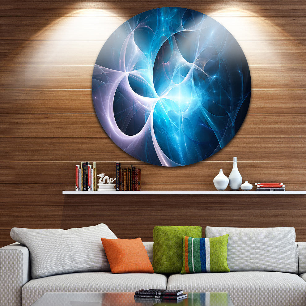 Colorful Star Nebula Distant Stardust Space Wind, Round Metal Art, 23"