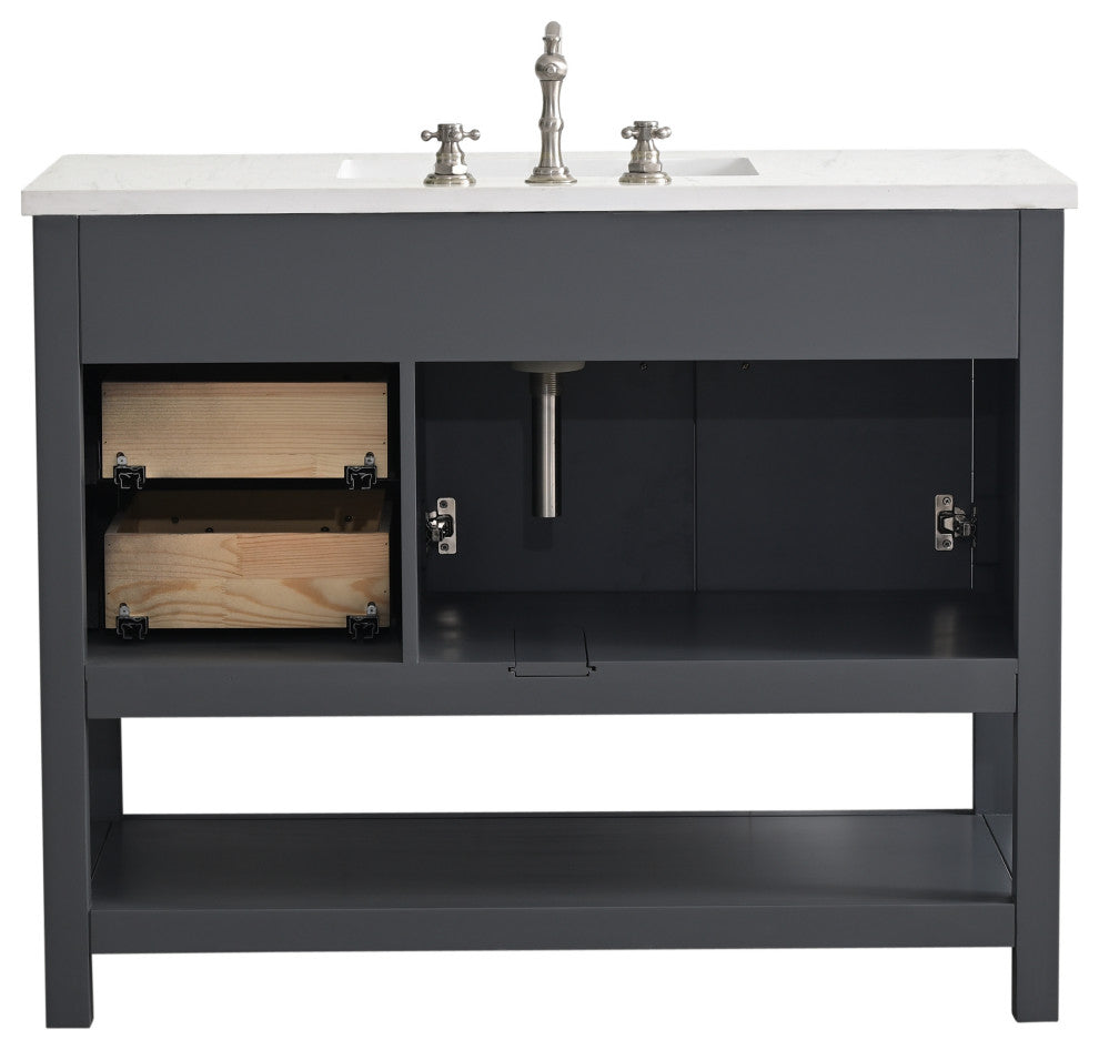 Arlo 42" Bathroom Vanity, Dark Gray
