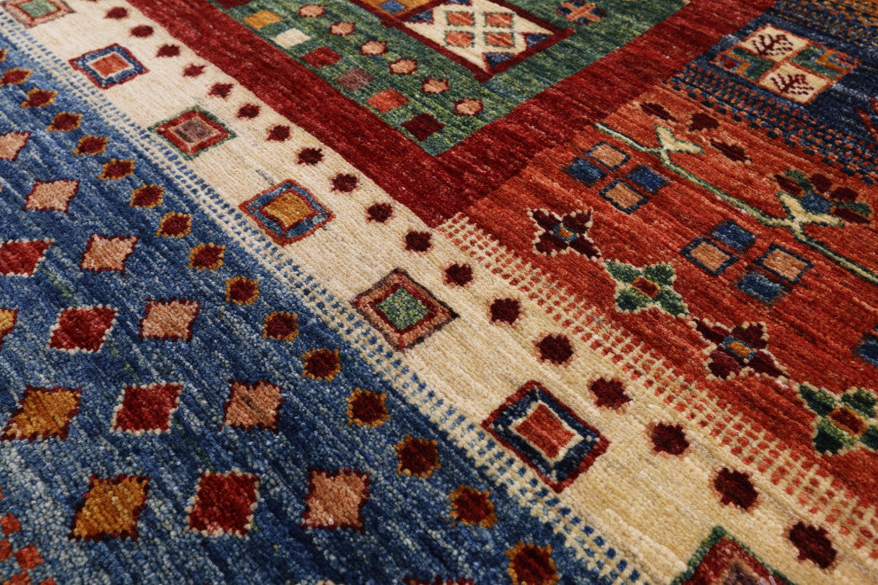 4' 3" X 6' 1" Tribal Persian Gabbeh Wool Rug Q4881