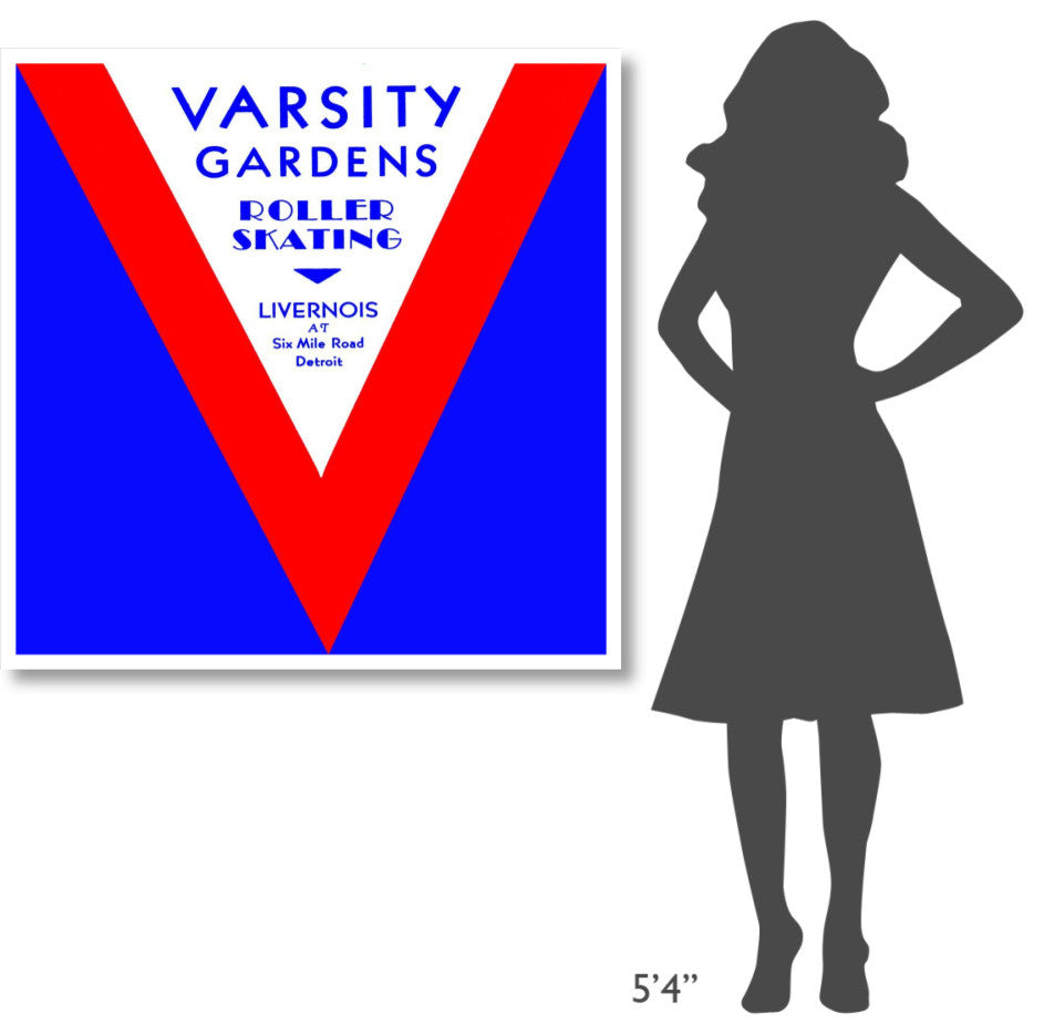 "Varsity Gardens Roller Skating" Digital Paper Print by Retrorollers, 42"x42"