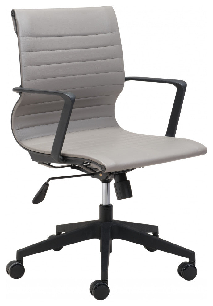Mod Black and Gray Faux Leather Office Chair