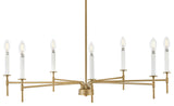 Lark 83077 Hux 7 Light 36"W Taper Candle Style Chandelier - Lacquered Brass