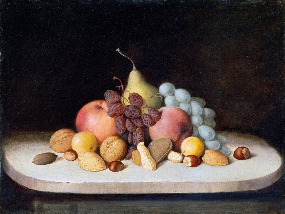 Tile Mural, Still Life With Fruit and Nuts By Robert Seldon Duncanson Matte