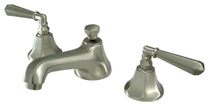 Metropolitan Two Handle 8" to 16" Widespread Lavatory Faucet with Brass Pop-up