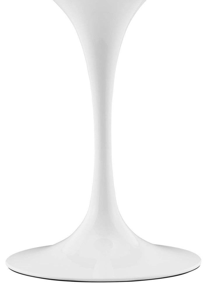 28" Dining Table, Square, White Walnut, Metal, Modern, Bistro Hospitality