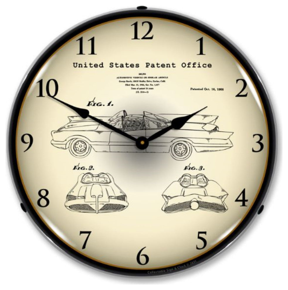 2103231 George Barris Batmobile 1966 Patent Clock