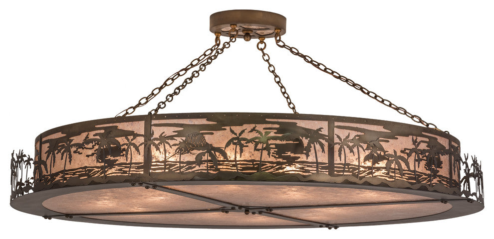 72W Tropical Floral Beach Inverted Pendant