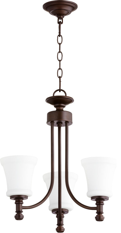 Rossington 3-Light Chandelier, Oiled Bronze