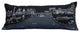 35" Black Paris Nighttime Skyline Standard Lumbar Decorative Pillow