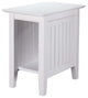 AFI Nantucket Solid Wood Transitional Chair Side Table in White