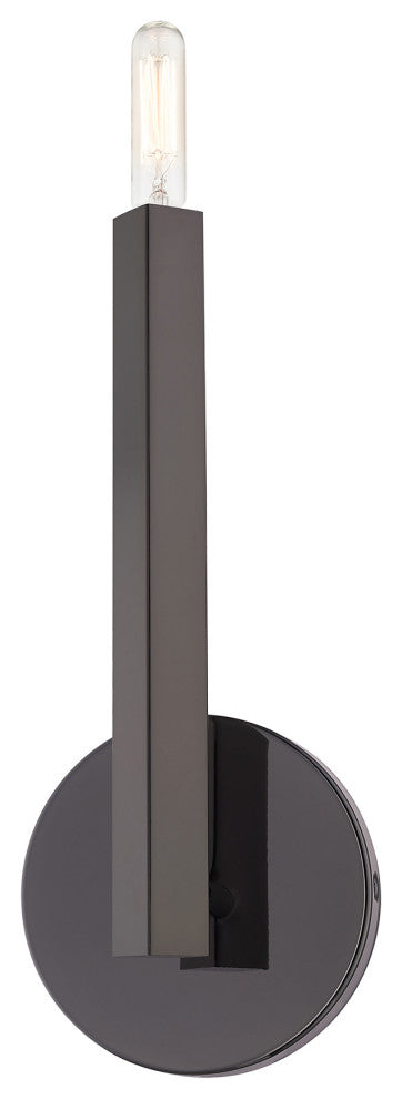 Livex Lighting Monaco 1-Light Black Chrome Sconce
